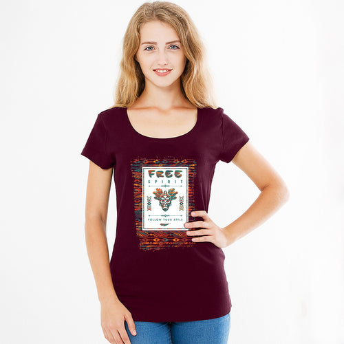 "FREE SPIRIT", Women Half Sleeve T-shirt - FHMax.com