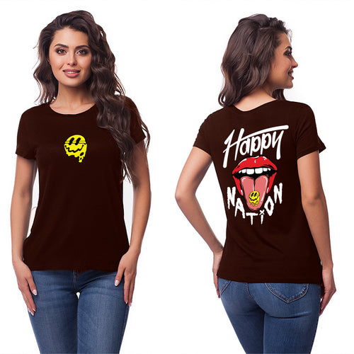 Happy Nation, Women Half Sleeve T-shirt - FHMax.com