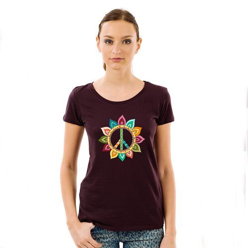 "Flower Design", Women Half Sleeve Tshirt - FHMax.com