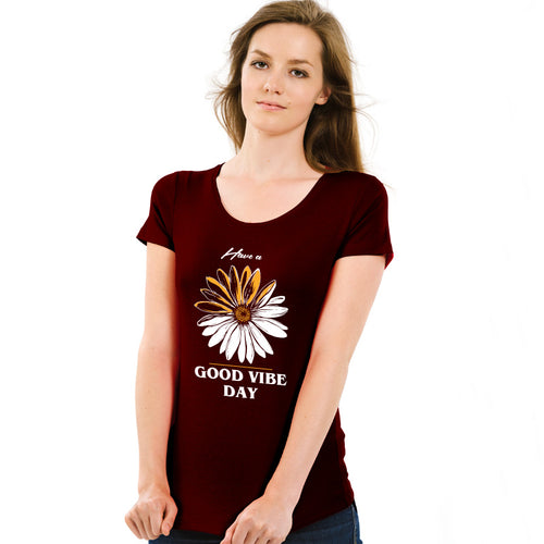 Good vibe day, Women Half Sleeve T-shirt - FHMax.com