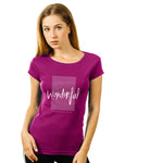 "WONDERFUL", Women Half Sleeve T-shirt - FHMax.com