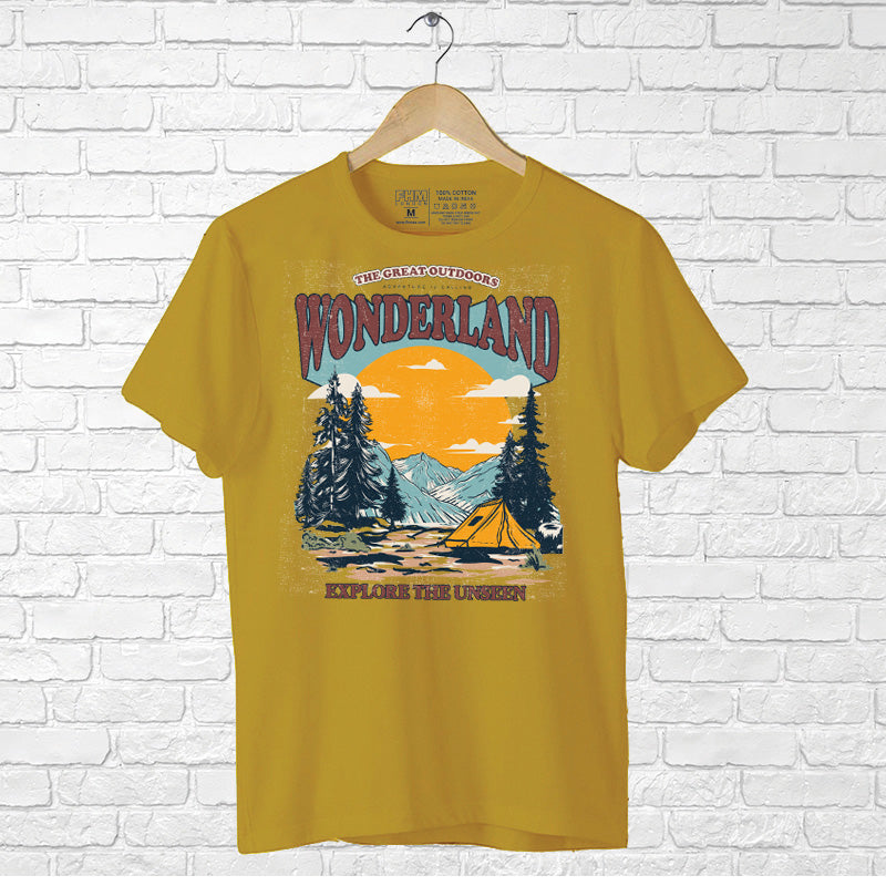 "WONDERLAND", Men's Half Sleeve T-shirt - FHMax.com