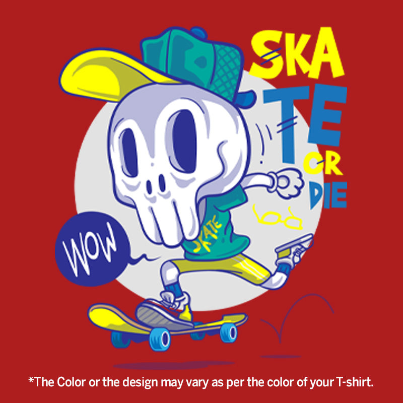 "WOW SKATE OR DIE", Men's Half Sleeve T-shirt - FHMax.com