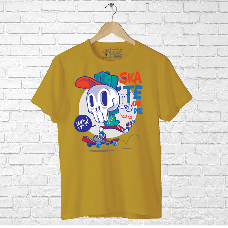 "WOW SKATE OR DIE", Men's Half Sleeve T-shirt - FHMax.com