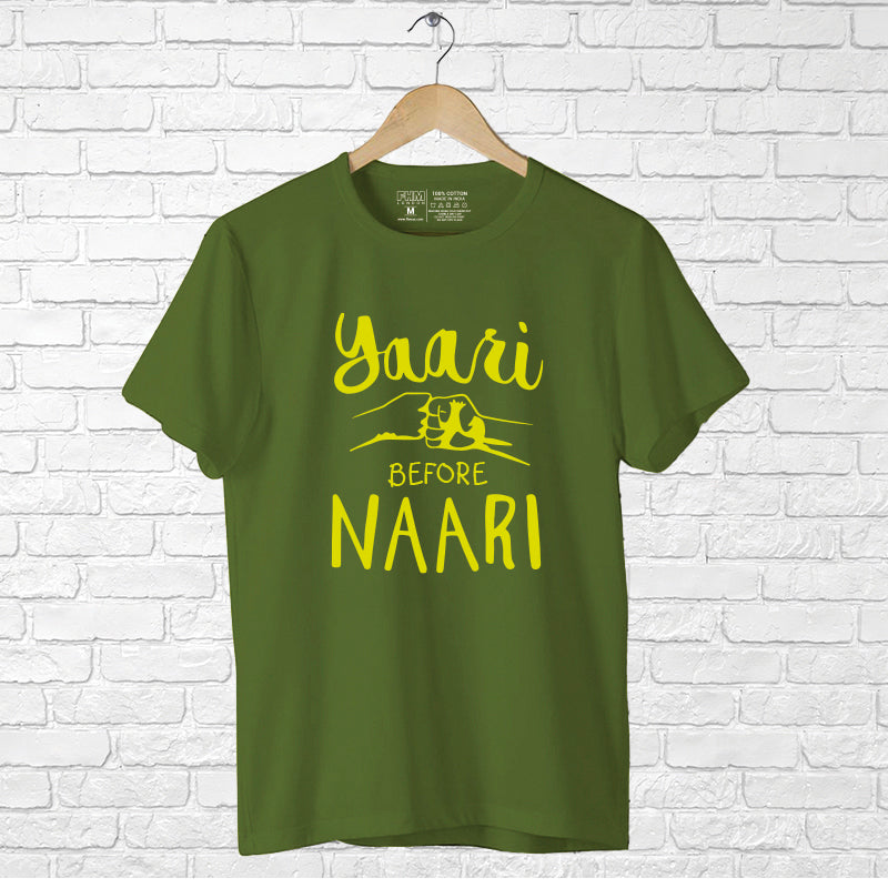 "YAARI BEFORE NAARI", Men's Half Sleeve T-shirt - FHMax.com