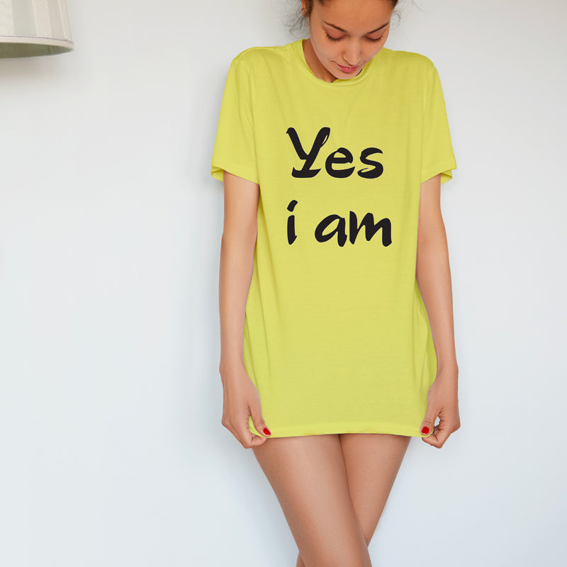 YES I am, Boyfriend Women T-shirt - FHMax.com