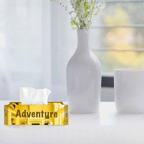 Adventure, One Acrylic Mirror tissue box with 100 X 2 Ply tissues (2+ MM) - FHMax.com