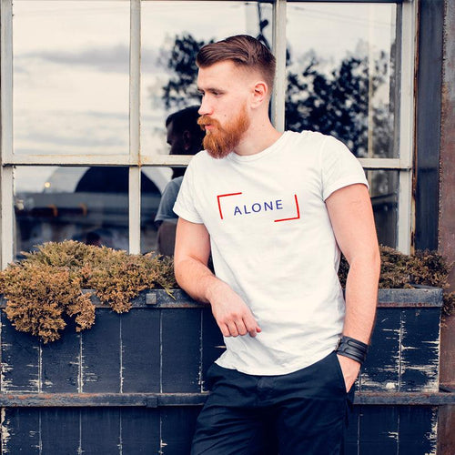 Alone, Men's Half Sleeve Tshirt - FHMax.com