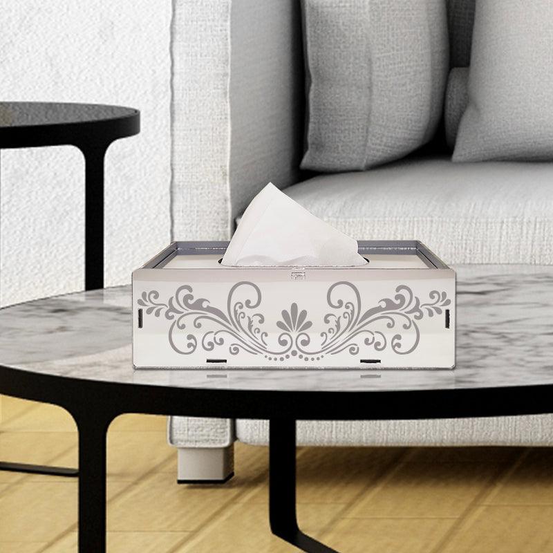 Arabic design, One Acrylic Mirror tissue box with 100 X 2 Ply tissues (2+ MM) - FHMax.com