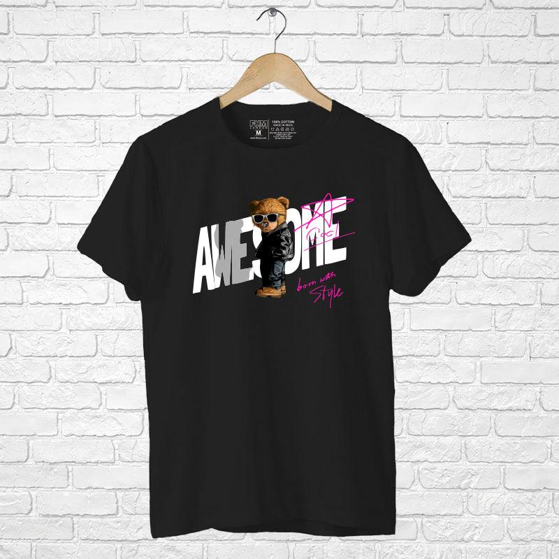 Awseome Bear, Men's Half Sleeve Tshirt - FHMax.com