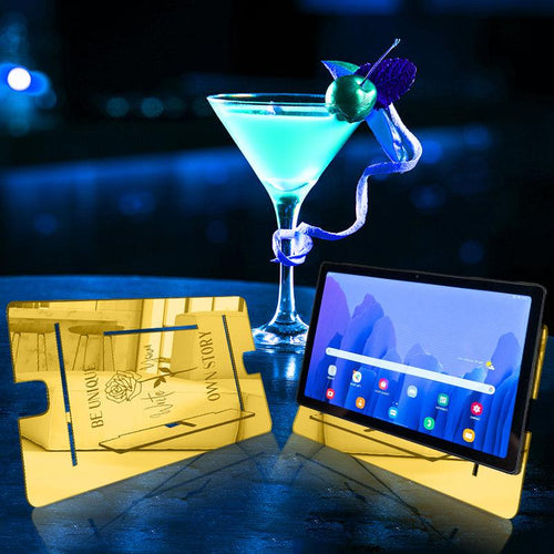 Be Unique Write your Own Story, Reflective Acrylic Tablet stand - FHMax.com