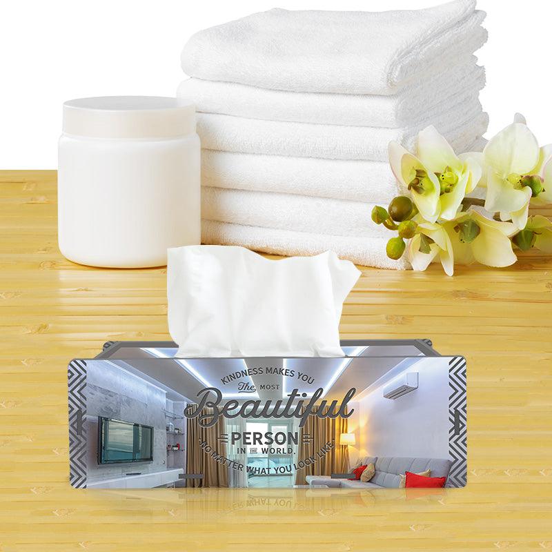 Beautiful, One Acrylic Mirror tissue box with 100 X 2 Ply tissues (2+ MM) - FHMax.com