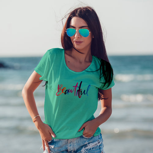 Beautiful, Women Half Sleeve T-shirt - FHMax.com