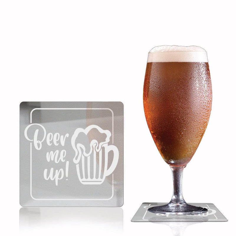 Beer me Up! Acrylic Mirror Coaster  (2+ MM) - FHMax.com