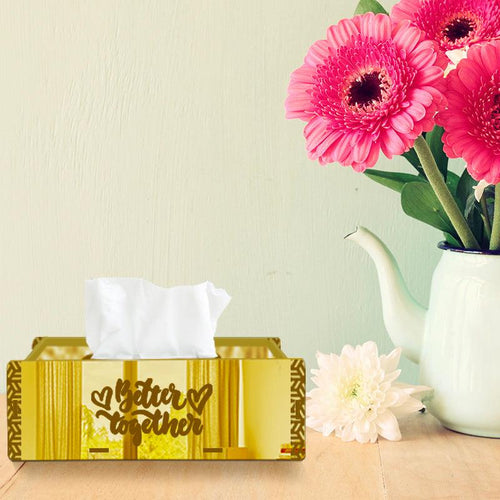 Better Together, One Acrylic Mirror tissue box with 100 X 2 Ply tissues (2+ MM) - FHMax.com