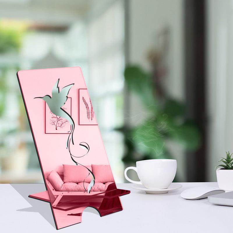 Bird Laser Cutting design, Reflective Acrylic Mobile Phone stand - FHMax.com