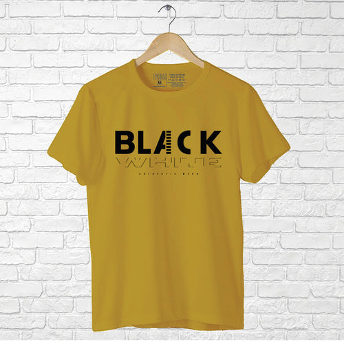 Black White, Men's Half Sleeve Tshirt - FHMax.com