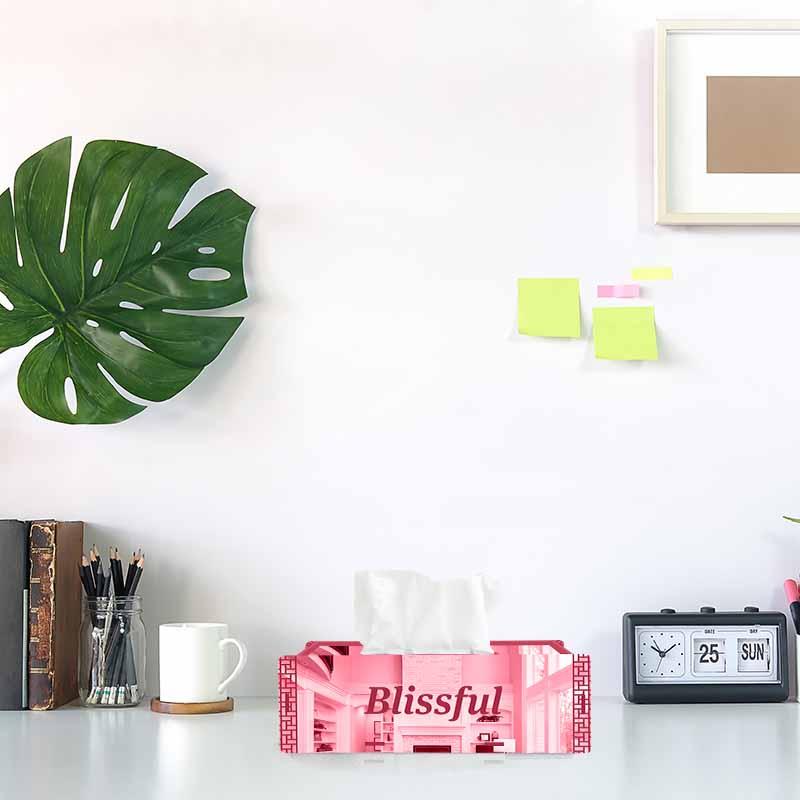 Blissful, One Acrylic Mirror tissue box with 100 X 2 Ply tissues (2+ MM) - FHMax.com
