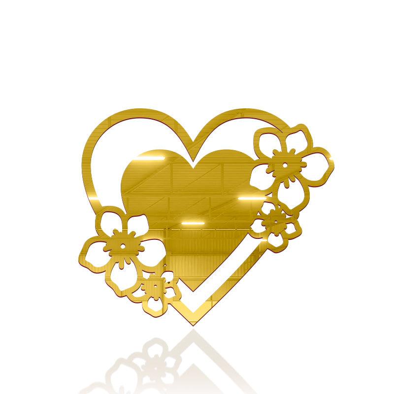 Blossom Heart, Acrylic Mirror Coaster  (2+ MM) - FHMax.com