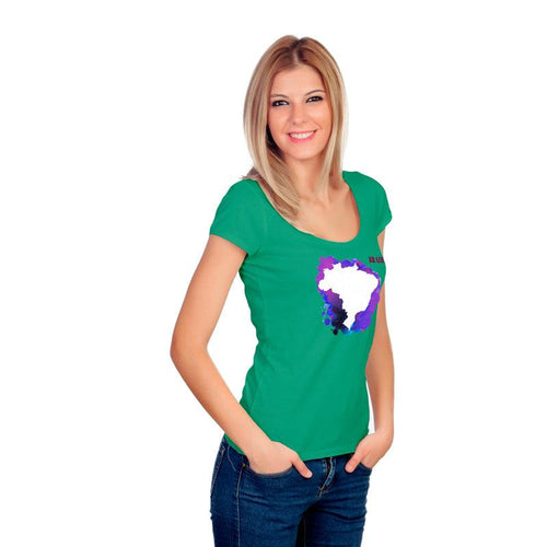 Brazil's Map, Women Half Sleeve Tshirt - FHMax.com