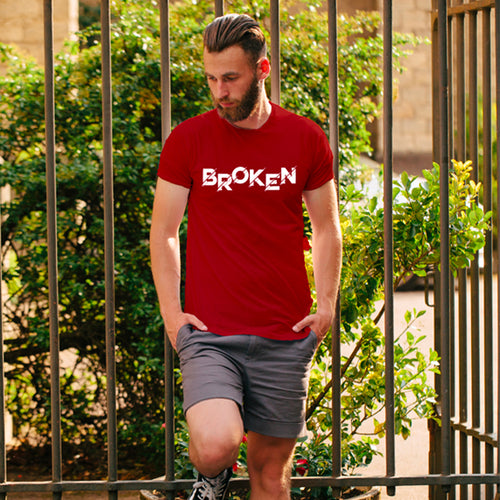 Broken, Men's Half Sleeve Tshirt - FHMax.com