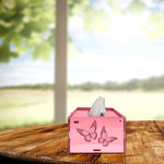 Butterfly, One Acrylic Mirror tissue box with 100 X 2 Ply tissues (2+ MM) - FHMax.com