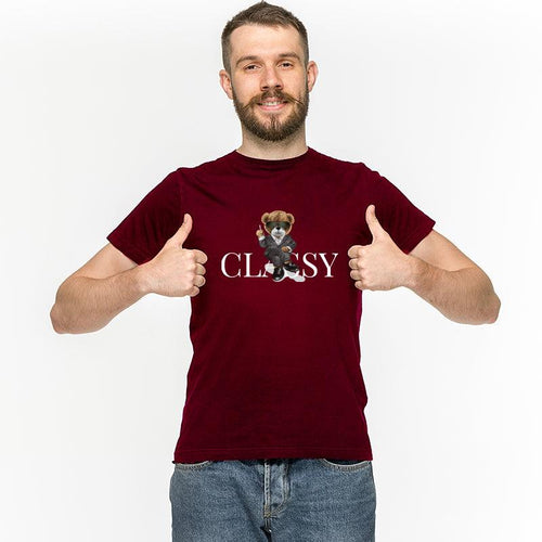 Classy Teddy Bear, Men's Half Sleeve Tshirt - FHMax.com