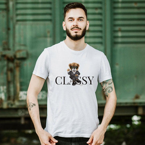 Classy Teddy Bear, Men's Half Sleeve Tshirt - FHMax.com