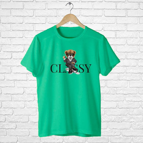 Classy Teddy Bear, Men's Half Sleeve Tshirt - FHMax.com