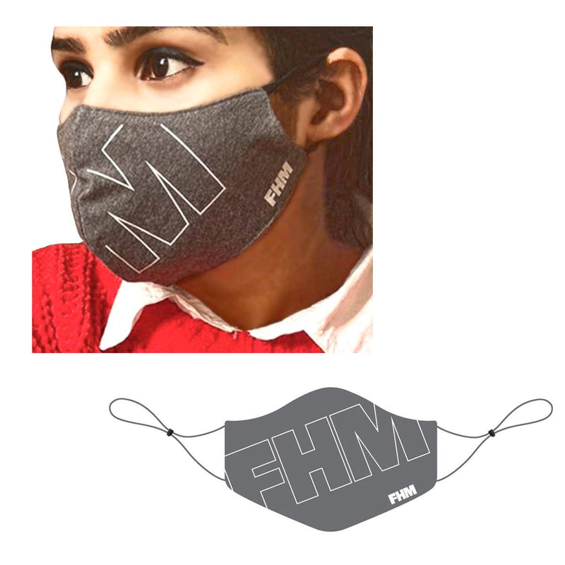 Combo of 4 FHM Printed Grey Face Mask - FHMax.com