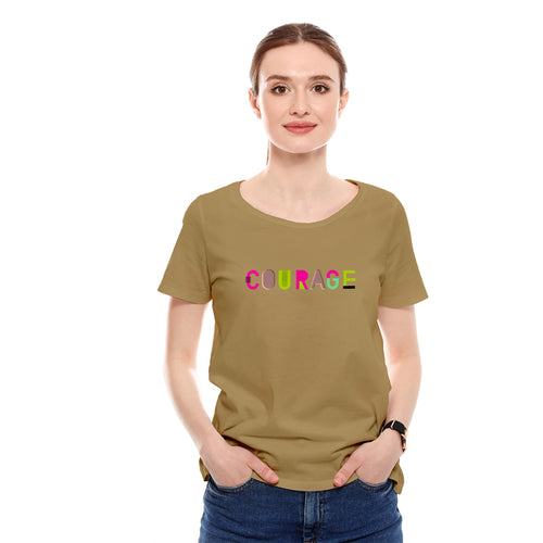 Courage, Women Half Sleeve T-shirt - FHMax.com