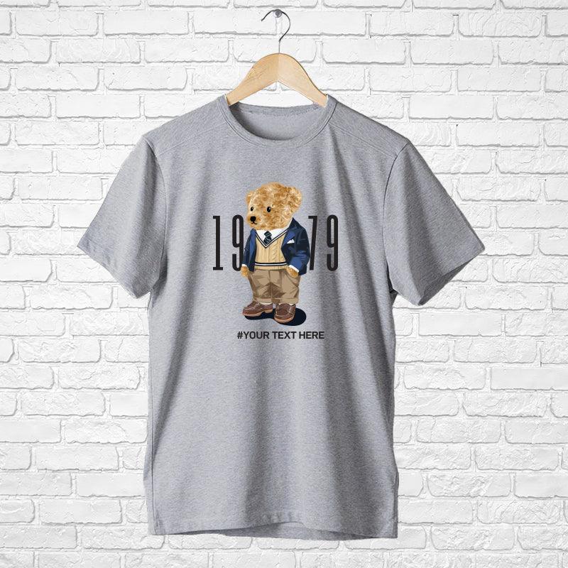 Customize 1919 New York Teddy collection with your Text, FHM London Men Half sleeve T-shirt - FHMax.com