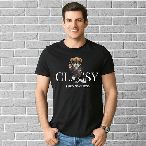 Customize Classy Teddy collection with your Text, FHM London Men Half sleeve T-shirt - FHMax.com