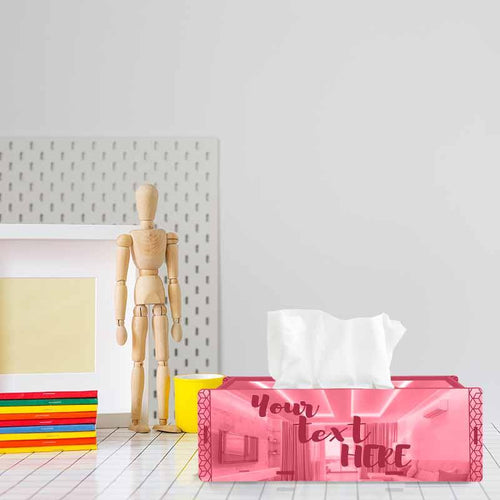 Customize Optical Illusion Border Design,One Acrylic Mirror tissue box with 100 X 2 Ply tissues (2+ MM) - FHMax.com