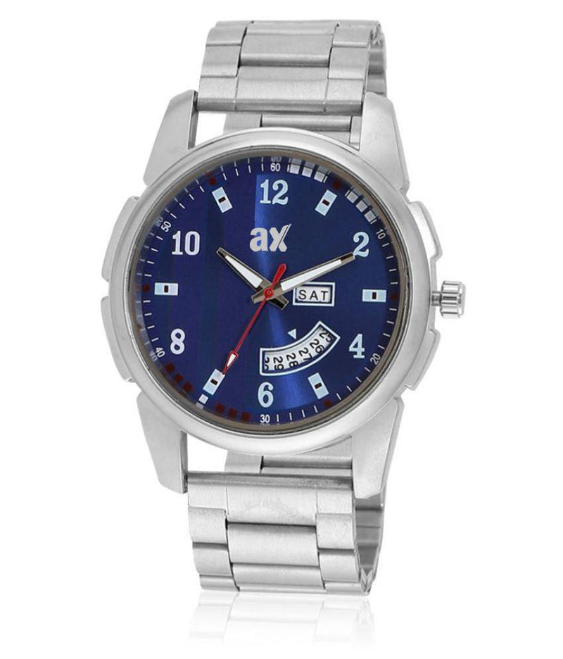 Day & Date Function Blue Dial with silver Strap Men Watch - FHMax.com