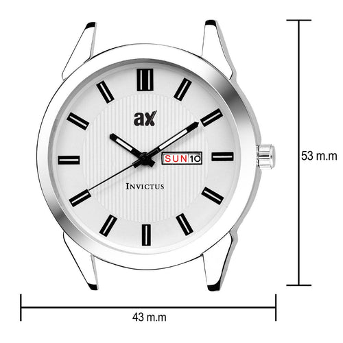 Day & Date function White dial With silver strap Nixon Case Men Watch - FHMax.com