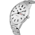 Day & Date function White dial With silver strap Nixon Case Men Watch - FHMax.com