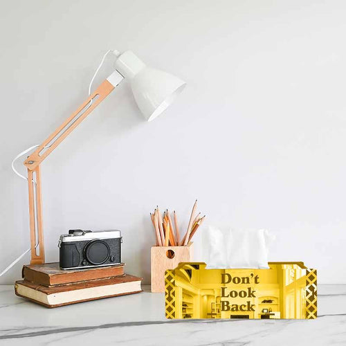 Don't Look Back, One Acrylic Mirror tissue box with 100 X 2 Ply tissues (2+ MM) - FHMax.com