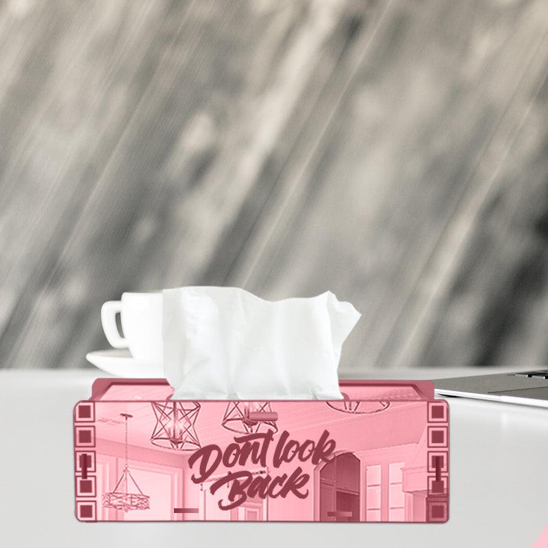 Don't look back, One Acrylic Mirror tissue box with 100 X 2 Ply tissues (2+ MM) - FHMax.com