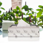 Engraved One Acrylic Mirror tissue box with 100 X 2 Ply tissues (2+ MM) - FHMax.com