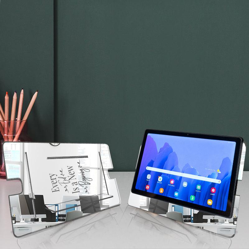 Every end is a New Beginning, Reflective Acrylic Tablet stand - FHMax.com