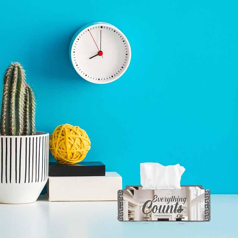 Everything Counts, One Acrylic Mirror tissue box with 100 X 2 Ply tissues (2+ MM) - FHMax.com