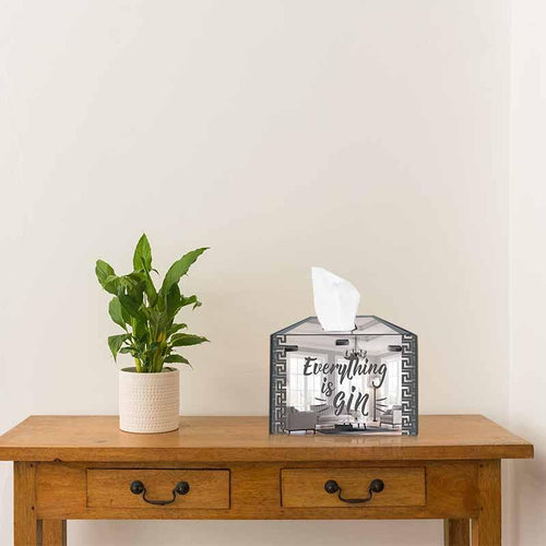 Everything is Gin, One Acrylic Mirror tissue box with 100 X 2 Ply tissues (2+ MM) - FHMax.com