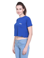 FHM Blue, Women Cotton Crop Top / Tshirt - FHMax.com