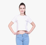 FHM White, Women Cotton Crop Top / Tshirt - FHMax.com