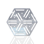 Geometric Hexagon Shape, Acrylic Mirror Coaster  (2+ MM) - FHMax.com
