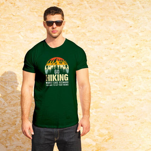 Go Hiking, Men's Half Sleeve Tshirt - FHMax.com