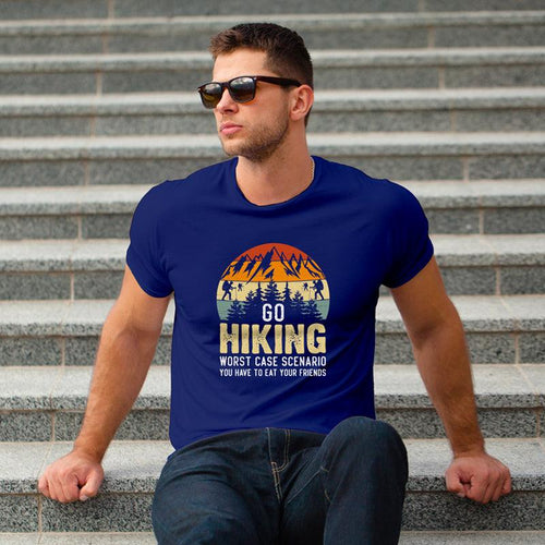 Go Hiking, Men's Half Sleeve Tshirt - FHMax.com