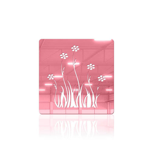 Grass Flowers Vector Art, Acrylic Mirror Coaster,  (2+ MM) - FHMax.com