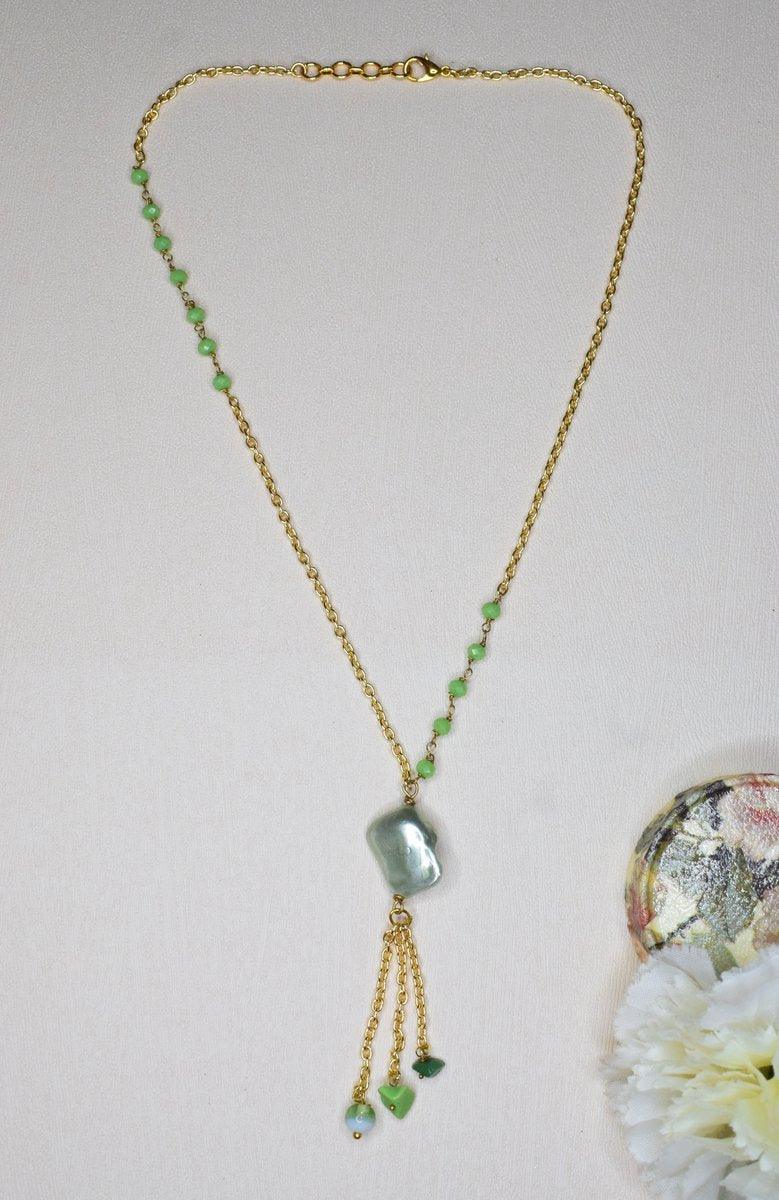 Green Beads Chain Pendant - FHMax.com